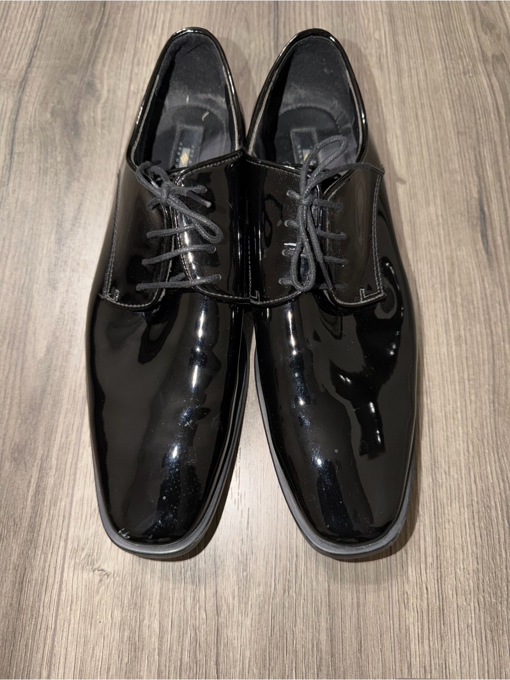 Joseph Abboud Gloss Black Patent Derby Shoes
